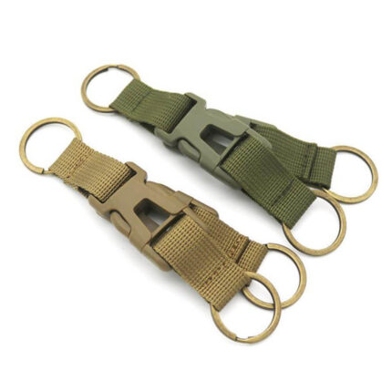 Multi-Functional Tactical Nylon Belt Webbing Keychain Molle Gear Key Ring