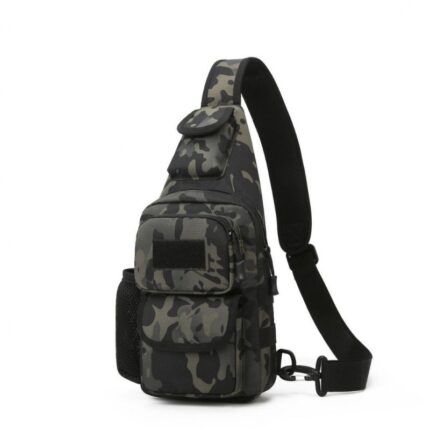 Camouflage Lure Fishing Tactical Chest Pack Single-Shoulder Crossbody Bag